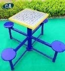 户外运动设施不锈钢棋牌桌140*140*65